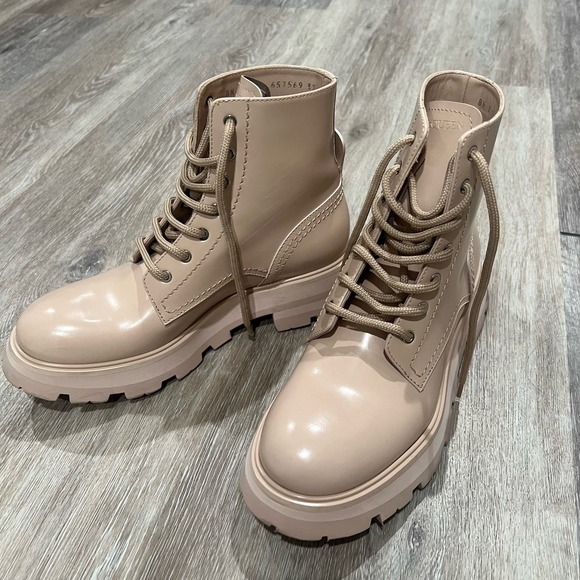Alexander McQueen Wander Combat Boots Nude Size 37 - Picture 8 of 11